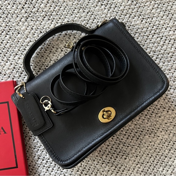 Jet Black Handbag Strap w/ Bronze Hardware - Picture 7 of 7